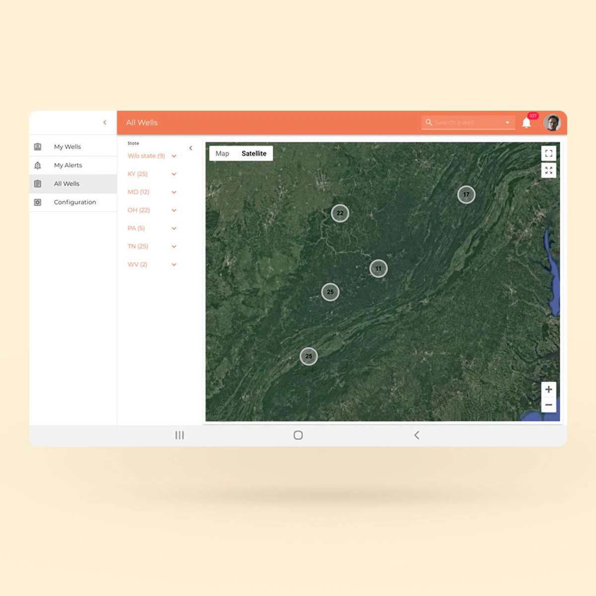 screenshot of Well Manager